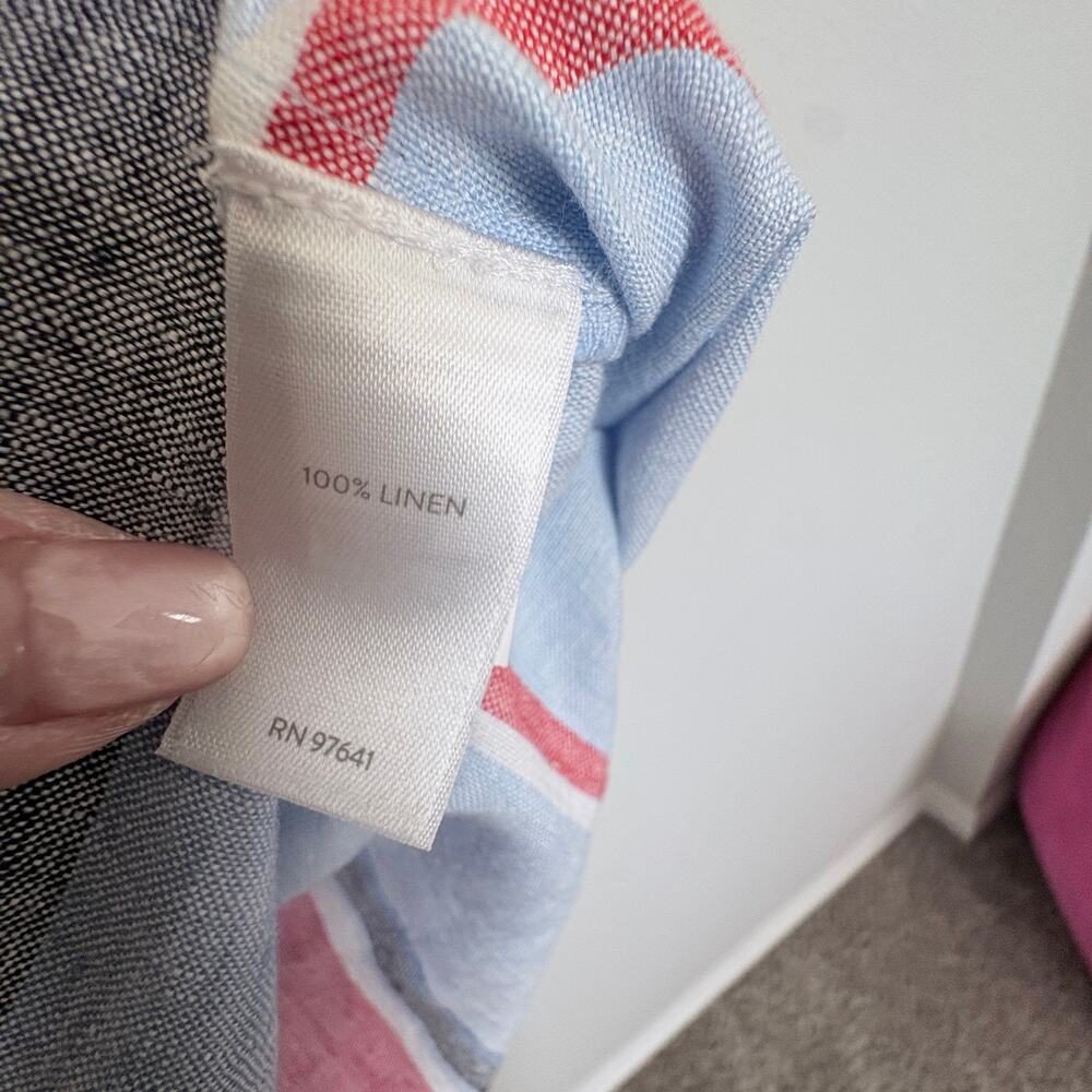 J.Jill Linen smock dress with pockets, see photos slight fading at armpits Large - Picture 4 of 12
